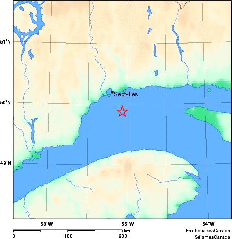 carte des environs du séisme