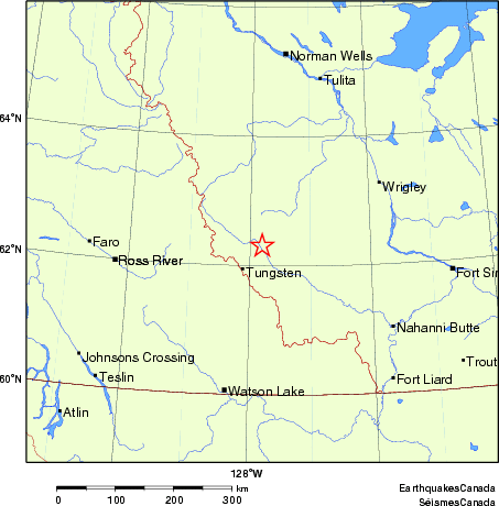 carte des endroits près de l'épicentre