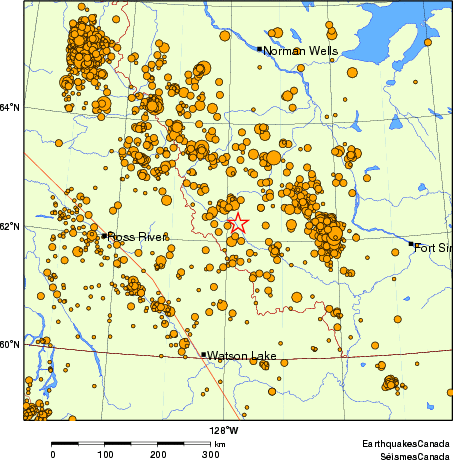 carte des des séismes de magnitude 2,0 et plus depuis 2000