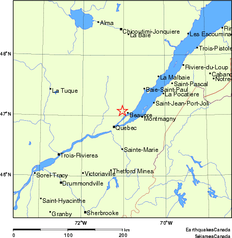 Map of Earthquake Localities