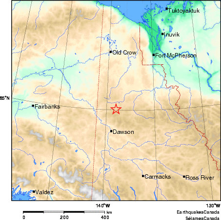 carte des environs du séisme