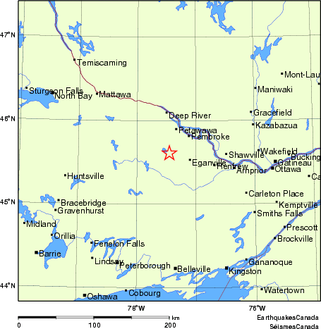 Map of Earthquake Localities