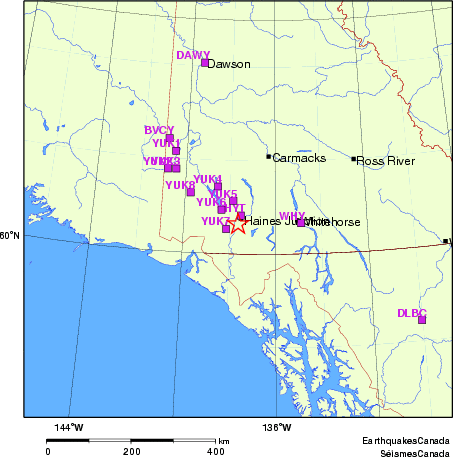 Map of Regional Seismographs