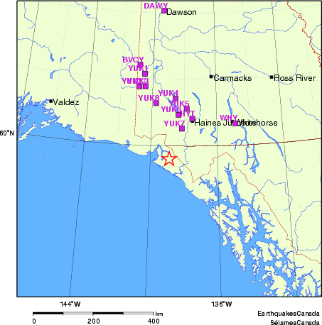 carte des localisations des stations sismologiques locales