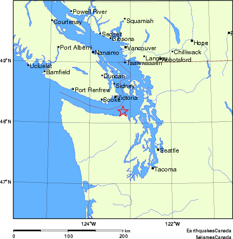 Map of Earthquake Localities