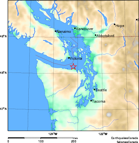 carte des environs du séisme