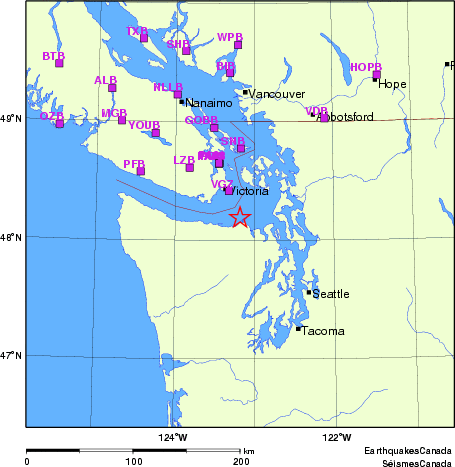 Map of Regional Seismographs