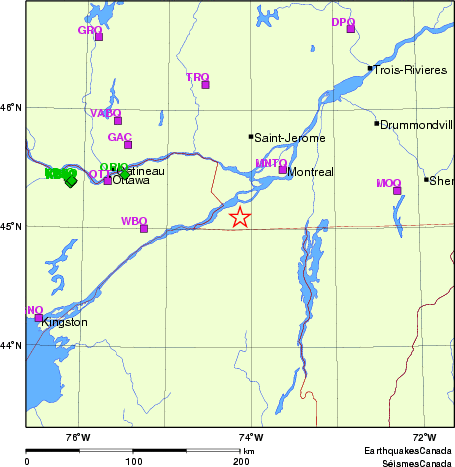 Map of Regional Seismographs