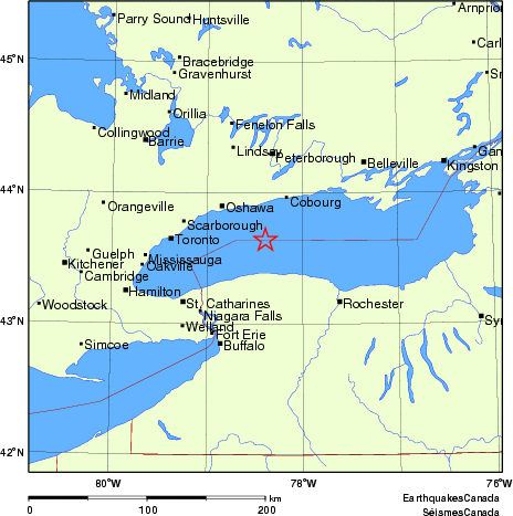 carte des endroits près de l'épicentre