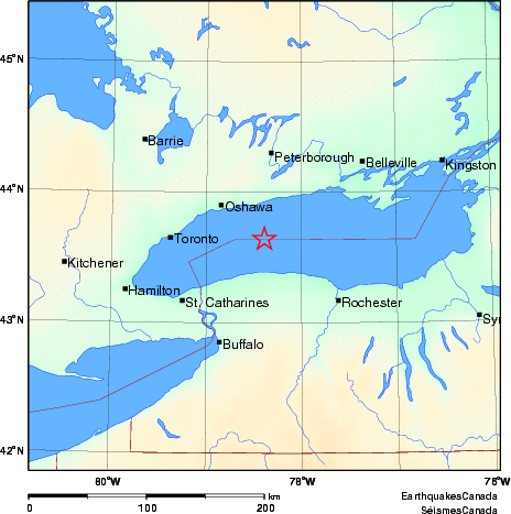 carte des environs du séisme