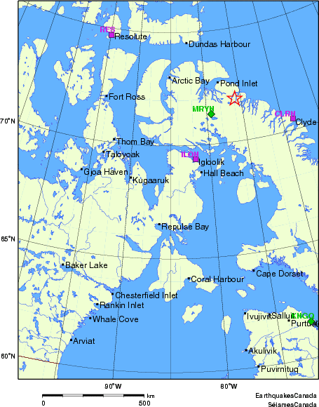 Map of Regional Seismographs