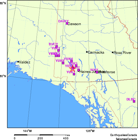 carte des localisations des stations sismologiques locales