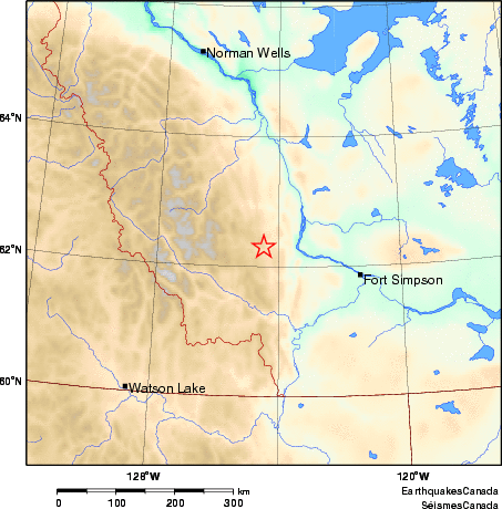 carte des environs du séisme