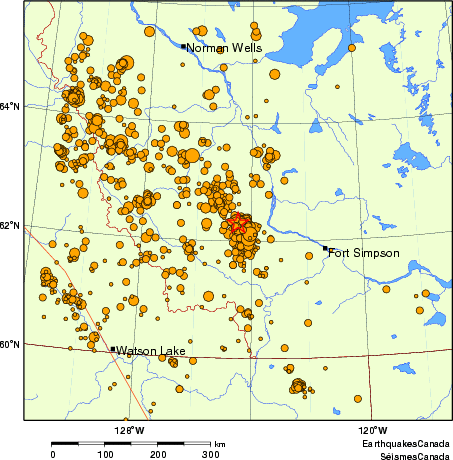 Map of earthquakes magnitude 2.0 and larger, 2000 - present