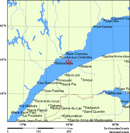 Map of Earthquake Localities