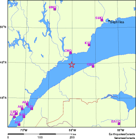 Map of Regional Seismographs