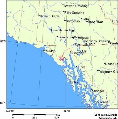 Map of Earthquake Localities