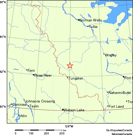 carte des endroits près de l'épicentre