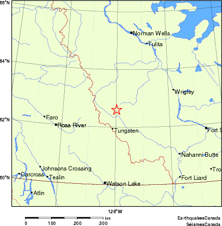 carte des endroits près de l'épicentre