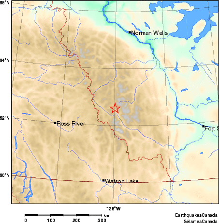 carte des environs du séisme