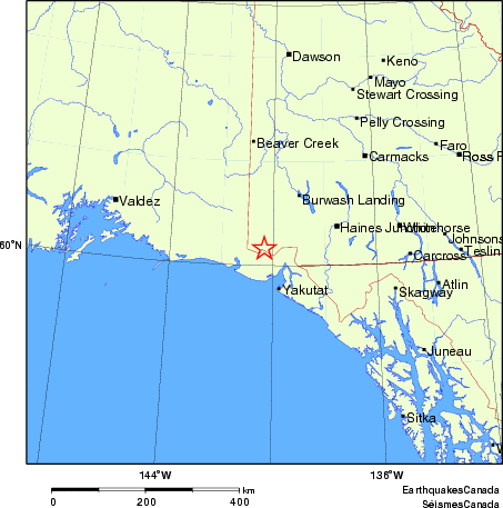 Map of Earthquake Localities