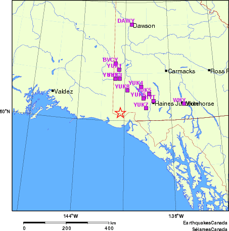 Map of Regional Seismographs