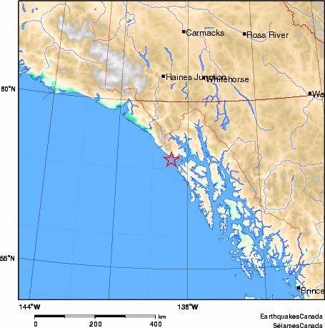 carte des environs du séisme