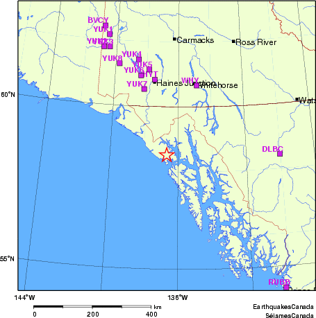 carte des localisations des stations sismologiques locales