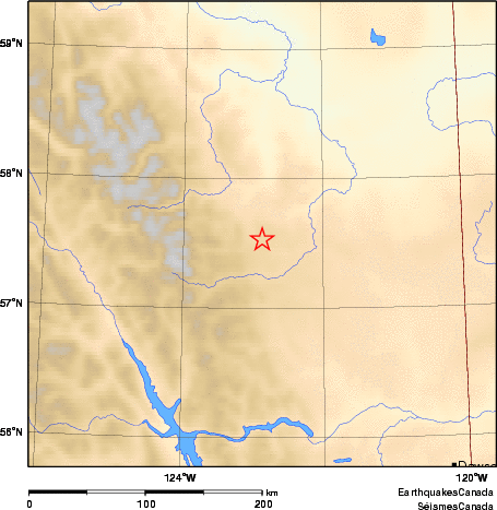 carte des environs du séisme