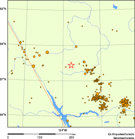 carte des des séismes de magnitude 2,0 et plus depuis 2000