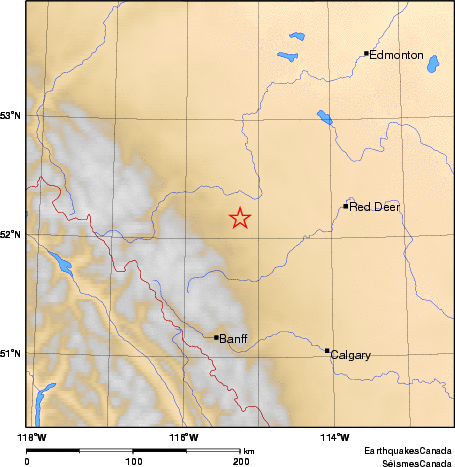 carte des environs du séisme