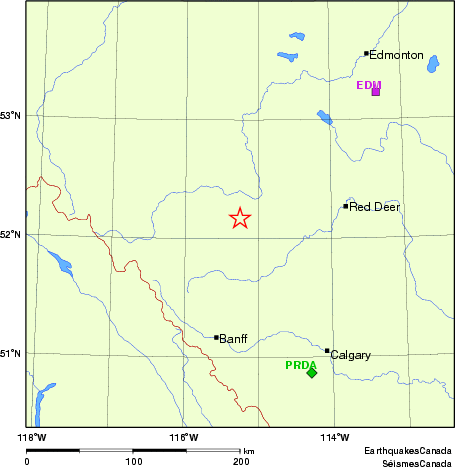 Map of Regional Seismographs