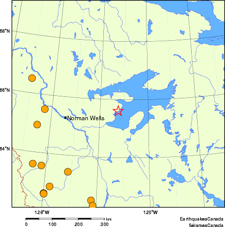 Map of historical earthquakes magnitude 5.0 and larger.  Details in the data table below