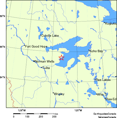 carte des endroits près de l'épicentre