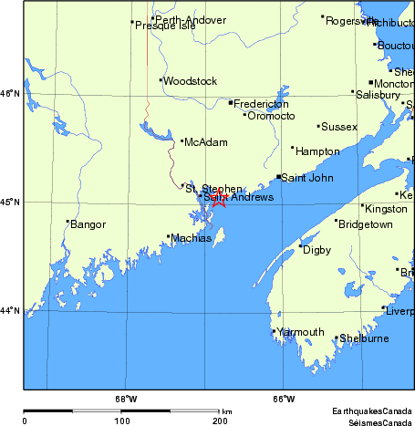 Map of Earthquake Localities