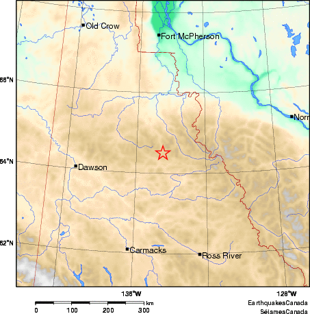 carte des environs du séisme