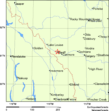 Map of Earthquake Localities