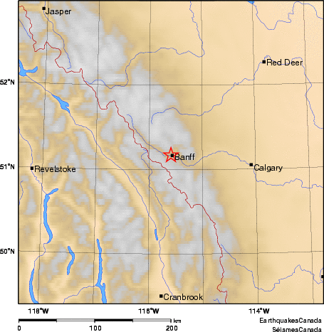 carte des environs du séisme