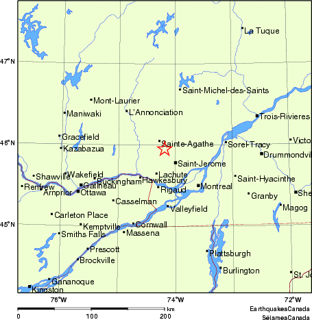 Map of Earthquake Localities