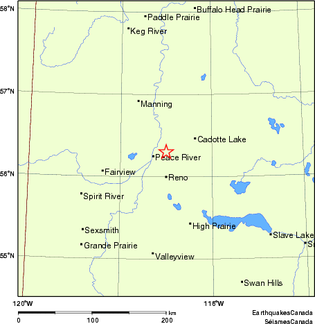 Map of Earthquake Localities