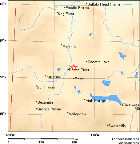 carte des environs du séisme