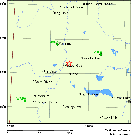 Map of Regional Seismographs