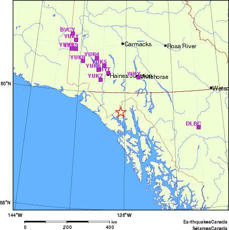 Map of Regional Seismographs