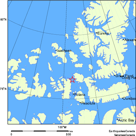 Map of Earthquake Localities