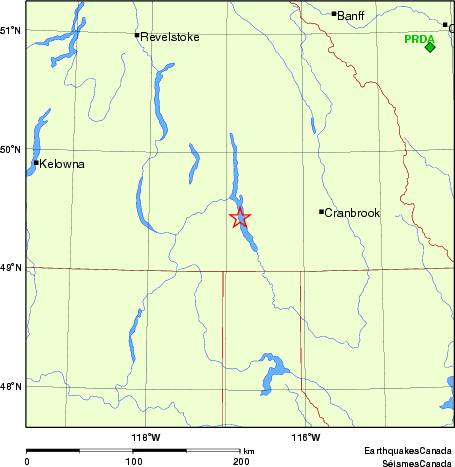 Map of Regional Seismographs