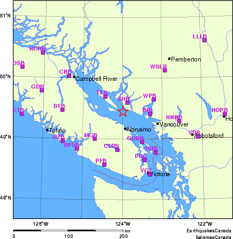 carte des localisations des stations sismologiques locales