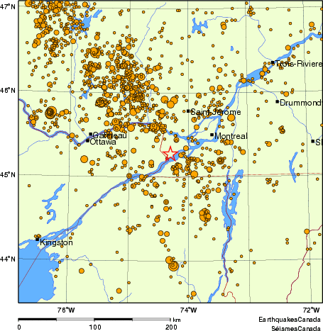 Map of earthquakes magnitude 2.0 and larger, 2000 - present