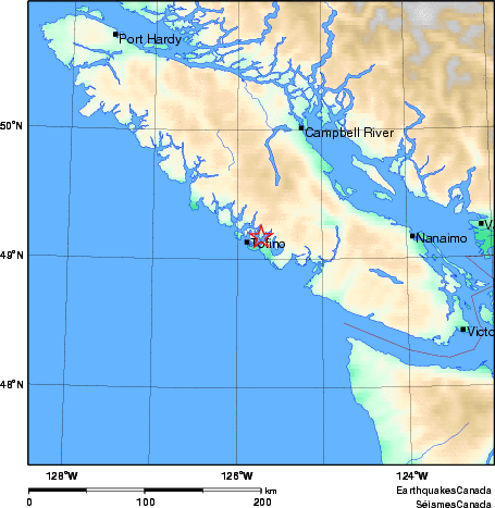 carte des environs du séisme