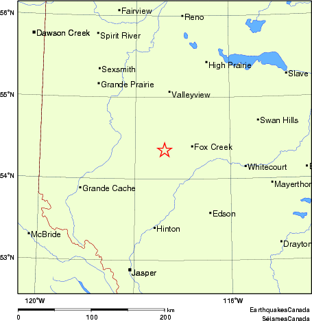 Map of Earthquake Localities