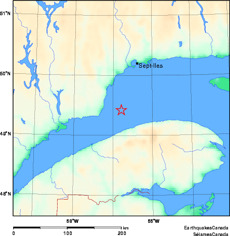 carte des environs du séisme